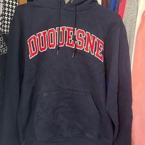 hi!! i’m selling these 2 duquesne hoodies! you can buy 1 for $8 or both for $15